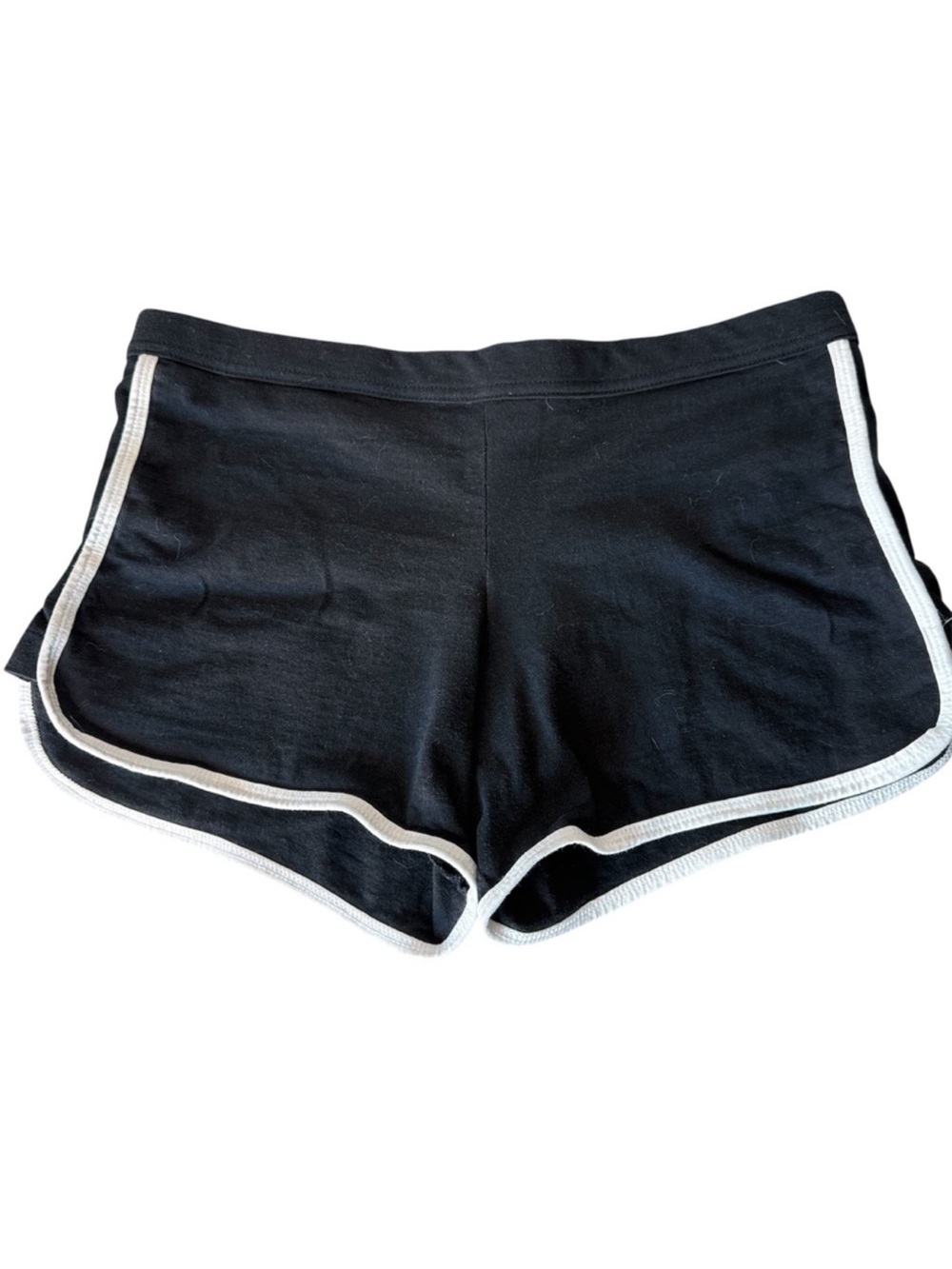 Retro Style Dolphin Running Shorts Black White Mexico Wording on Bum Medium